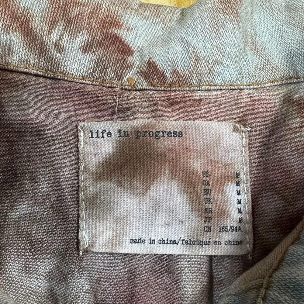 Life In Progress Acid Wash Denim Vest